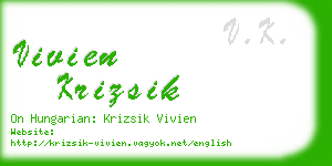 vivien krizsik business card